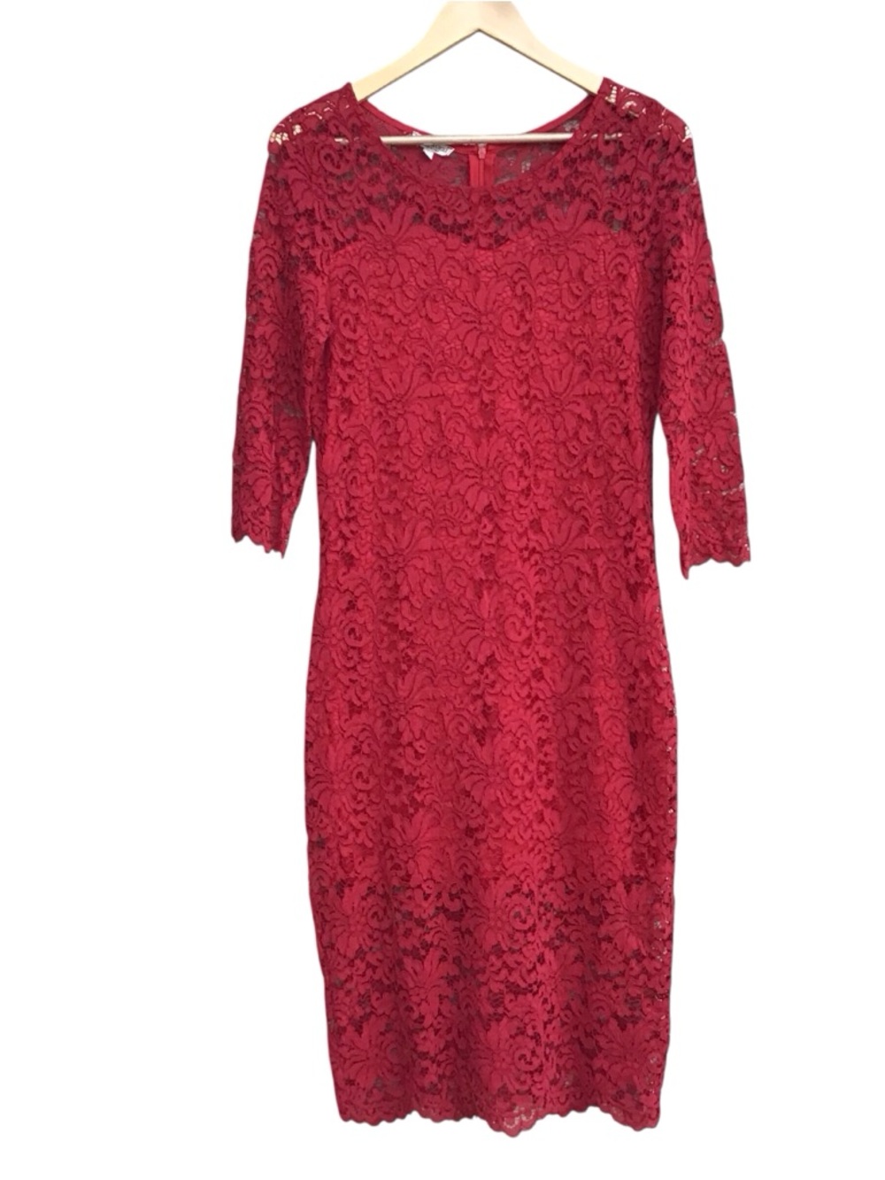 Marina Gigi Red Lace Dress Size Large